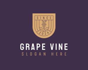 Grape - Grape Wine Vineyard logo design