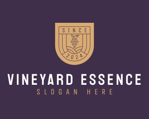 Grape Wine Vineyard logo design