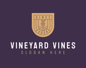 Grape Wine Vineyard logo design