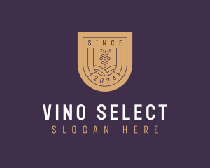 Sommelier - Grape Wine Vineyard logo design