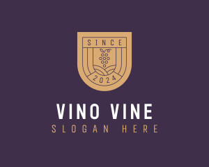 Wine - Grape Wine Vineyard logo design