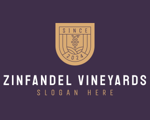 Grape Wine Vineyard logo design