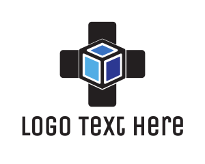 Science - Plus Cube logo design