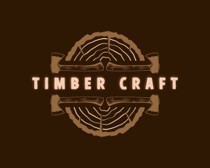 Wood - Lumberjack Wood Axe logo design