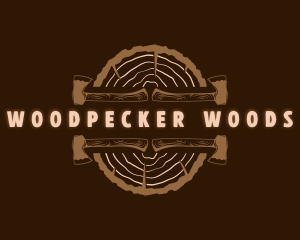 Lumberjack Wood Axe logo design