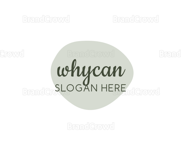 Cursive Watercolor Wordmark Logo