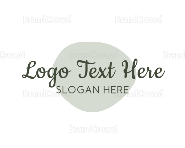 Cursive Watercolor Wordmark Logo