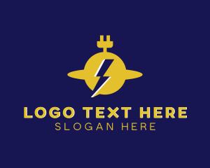 Plug - Electric Flash Energy Plug logo design