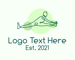 Exercise - Yoga Stretching Pose logo design