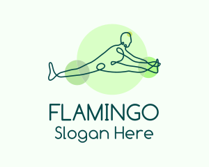 Yoga Stretching Pose  Logo