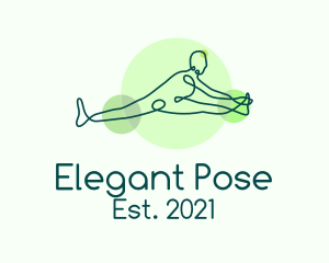 Pose - Yoga Stretching Pose logo design