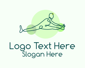 Yoga Stretching Pose  Logo