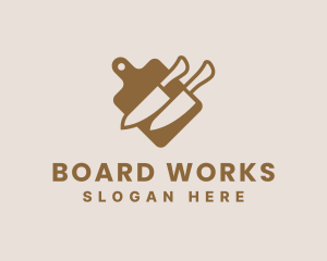 Board - Chopping Board Knives logo design