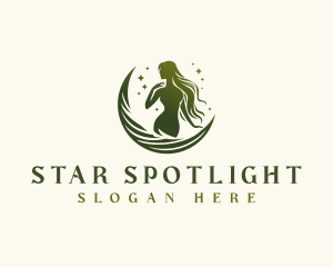 Moon Lady Stars logo design