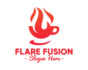 Flare - Red Flaming Cup logo design
