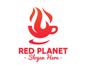 Red Flaming Cup logo design