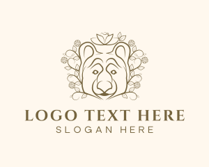 Nature - Bear Wildlife Plant logo design