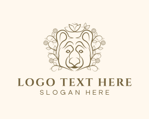 Animal Shelter - Bear Wildlife Plant logo design