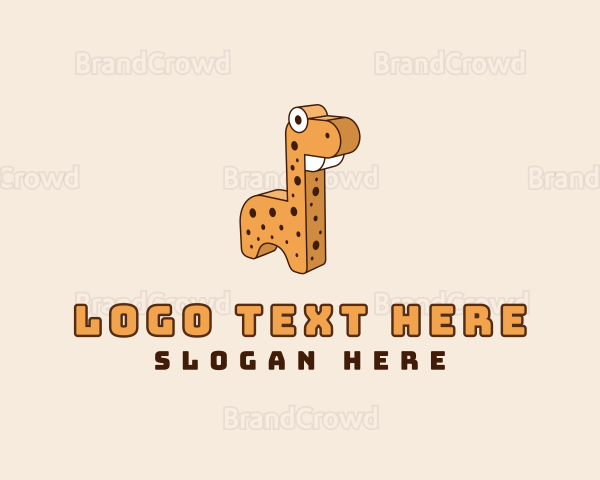 Isometric Toy Dinosaur Logo