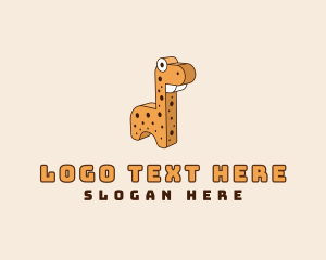 Giraffe - Isometric Toy Dinosaur logo design