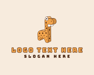 Isometric Toy Dinosaur  Logo