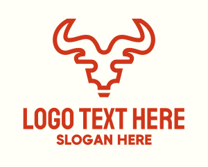 Cow - Red Bull Rodeo Steakhouse logo design