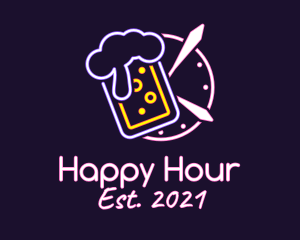 Happy Hour Beer  logo design