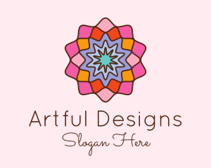 Floral Mosaic Centerpiece  logo design