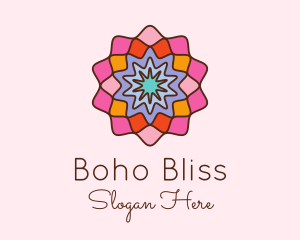 Floral Mosaic Centerpiece  logo design