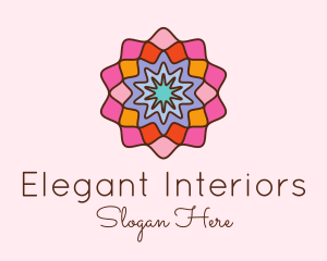 Floral Mosaic Centerpiece  logo design