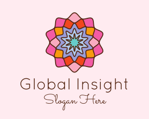 Kaleidoscope - Floral Mosaic Centerpiece logo design