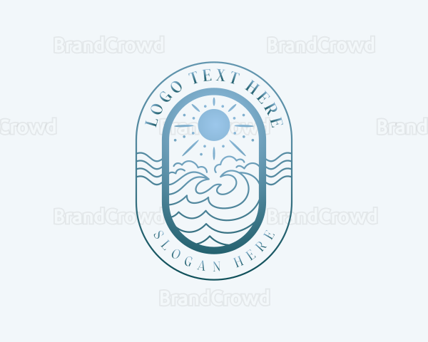 Summer Swimming Beach Logo