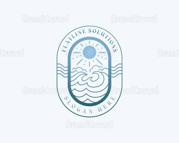 Summer Swimming Beach Logo