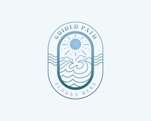 Summer Swimming Beach  Logo