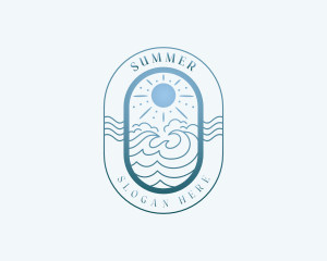 Summer Swimming Beach  logo design