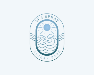 Summer Swimming Beach  logo design