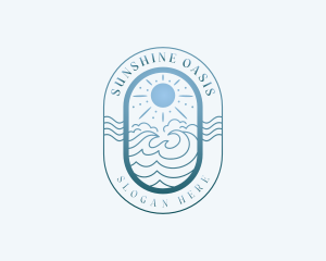 Summer Swimming Beach  logo design
