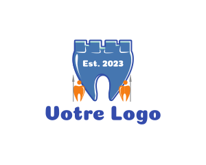 Dentistry - Teeth Castle Guards logo design