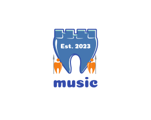 Dental - Teeth Castle Guards logo design