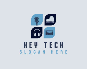 Keyboard - Music Recording Label logo design