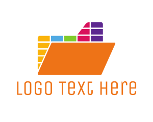 Mixer - Media Mixer Document File Folder logo design