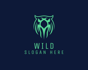 Digital - Tribal Owl Animal logo design