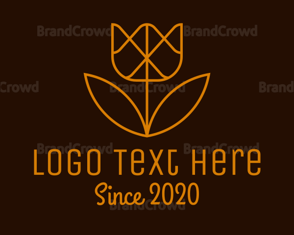 Geometric Flower Garden Logo