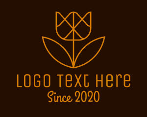 Monoline - Geometric Flower Garden logo design