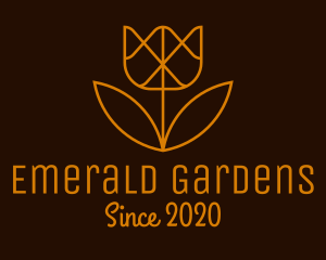 Geometric Flower Garden logo design