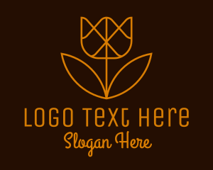 Geometric Flower Garden Logo