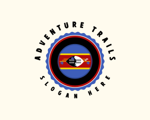 Eswatini Flag Tourism logo design