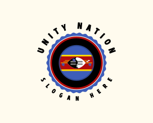 Nation - Eswatini Flag Tourism logo design