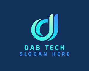 Digital Tech Letter D logo design