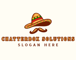 Flower - Mexico Hat Mustache logo design